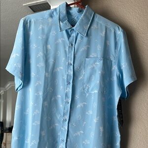 Sky Blue Casual Button Down Shirt